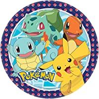 Los mejores  - Amscan International 10025587 9904820 Pokemon Pokémon - Platos de papel (23 cm- 8 unidades)- color